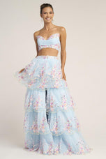 Portia & Scarlett Two Piece Ruffle Skirt Prom Gown PS26272