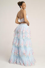 Portia & Scarlett Two Piece Ruffle Skirt Prom Gown PS26272