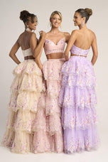 Portia & Scarlett Two Piece Ruffle Skirt Prom Gown PS26272