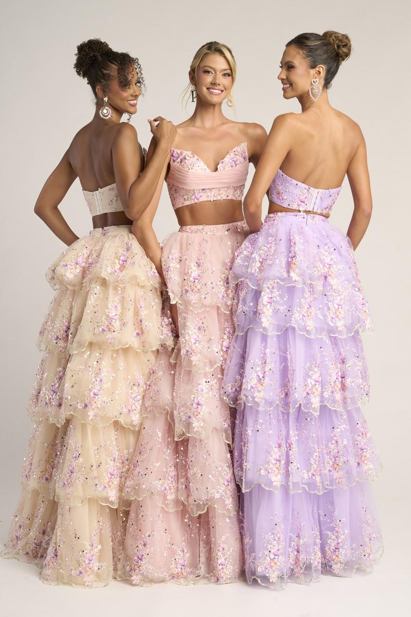 Portia & Scarlett Two Piece Ruffle Skirt Prom Gown PS26272