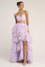Portia & Scarlett Two Piece Ruffle Skirt Prom Gown PS26272