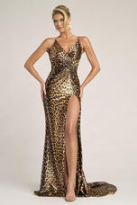 Portia and Scarlett Cheetah Print Prom Dress PS26276