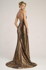 Portia and Scarlett Cheetah Print Prom Dress PS26276