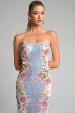 Portia and Scarlett Floral Sequin Prom Dress PS26286