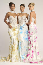 Portia and Scarlett Floral Print Prom Dress PS26299