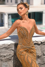 Portia and Scarlett Plunging Beaded Prom Dress PS26401C