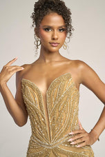 Portia and Scarlett Plunging Beaded Prom Dress PS26401C