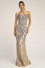 Portia and Scarlett Plunging Beaded Prom Dress PS26401C