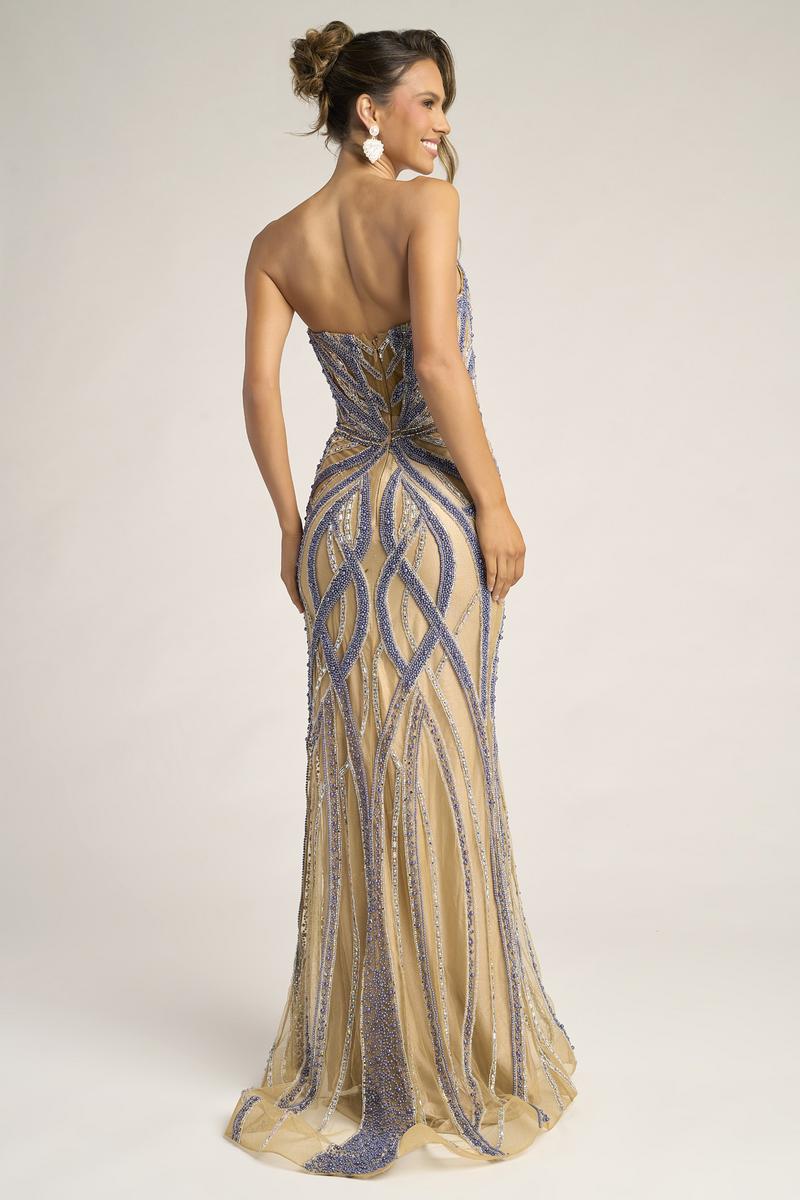 Portia and Scarlett Plunging Beaded Prom Dress PS26401C