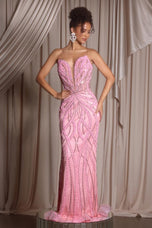 Portia and Scarlett Plunging Beaded Prom Dress PS26401C