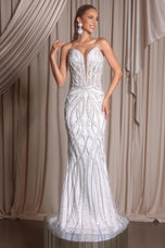 Portia and Scarlett Plunging Beaded Prom Dress PS26401C