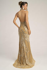 Portia and Scarlett Beaded Halter Prom Dress PS26406C