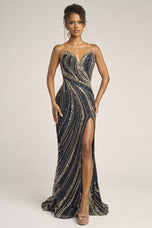 Portia and Scarlett Beaded Strapless Prom Dress PS24612C