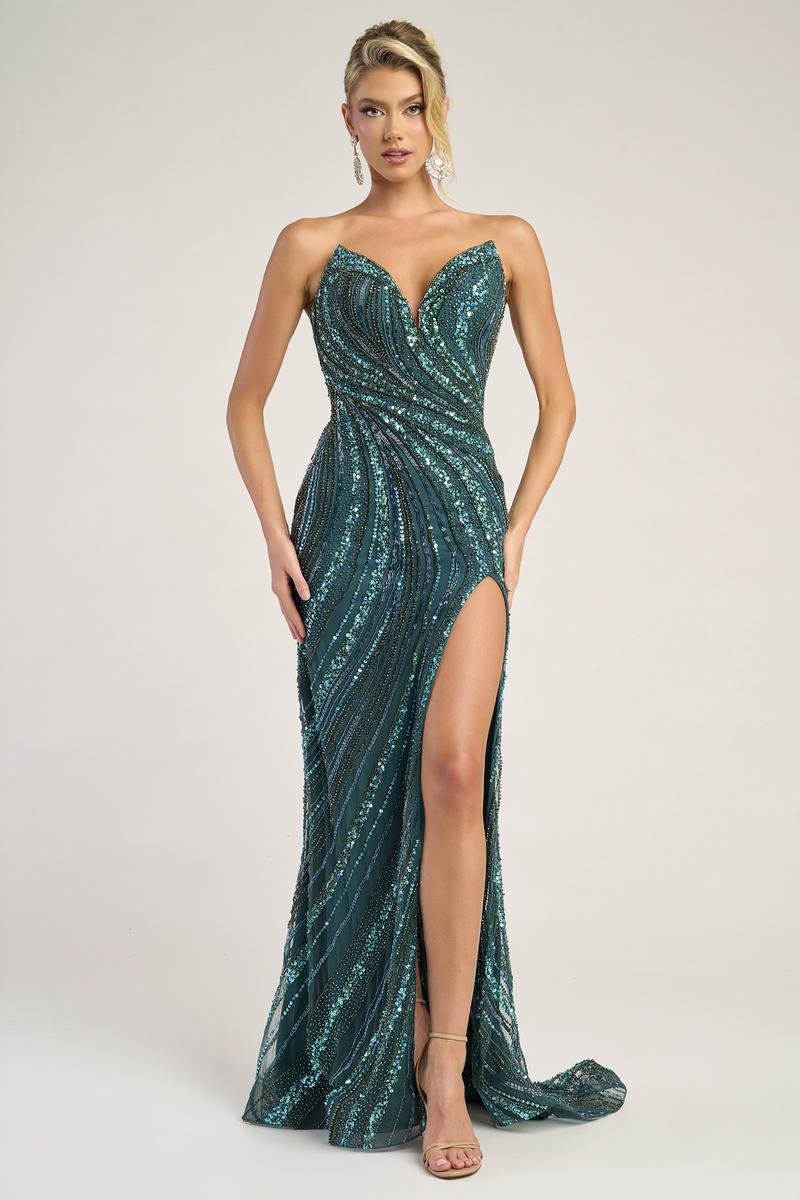 Portia and Scarlett Beaded Strapless Prom Dress PS24612C