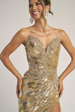 Portia and Scarlett Strapless Prom Dress PS26413C - B
