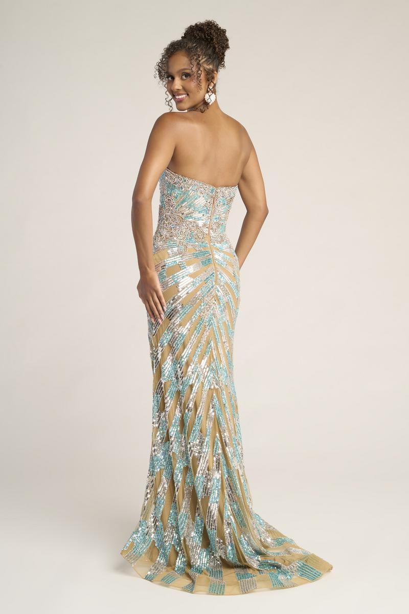 Portia and Scarlett Strapless Prom Dress PS26413C - B
