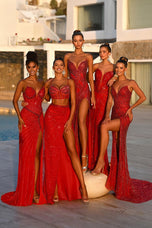 Portia and Scarlett Plunging Beaded Prom Dress PS26401C
