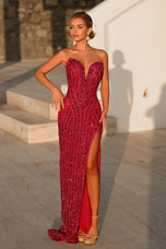 Portia and Scarlett Strapless Prom Dress PS26424C