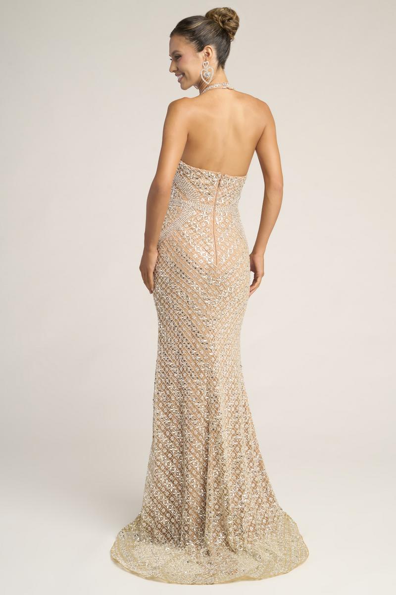 Portia and Scarlett Halter Beaded Prom Dress PS26452C