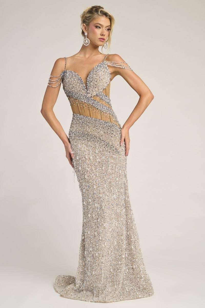 Portia and Scarlett Illusion Corset Prom Dress PS26428C