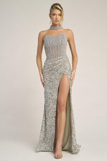 Portia and Scarlett Fully Embellished Prom Dress PS26430C