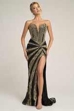 Portia and Scarlett Strapless Cat Eye Prom Dress PS26431C