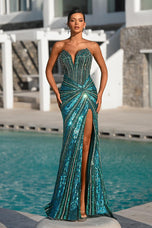 Portia and Scarlett Strapless Cat Eye Prom Dress PS26431C