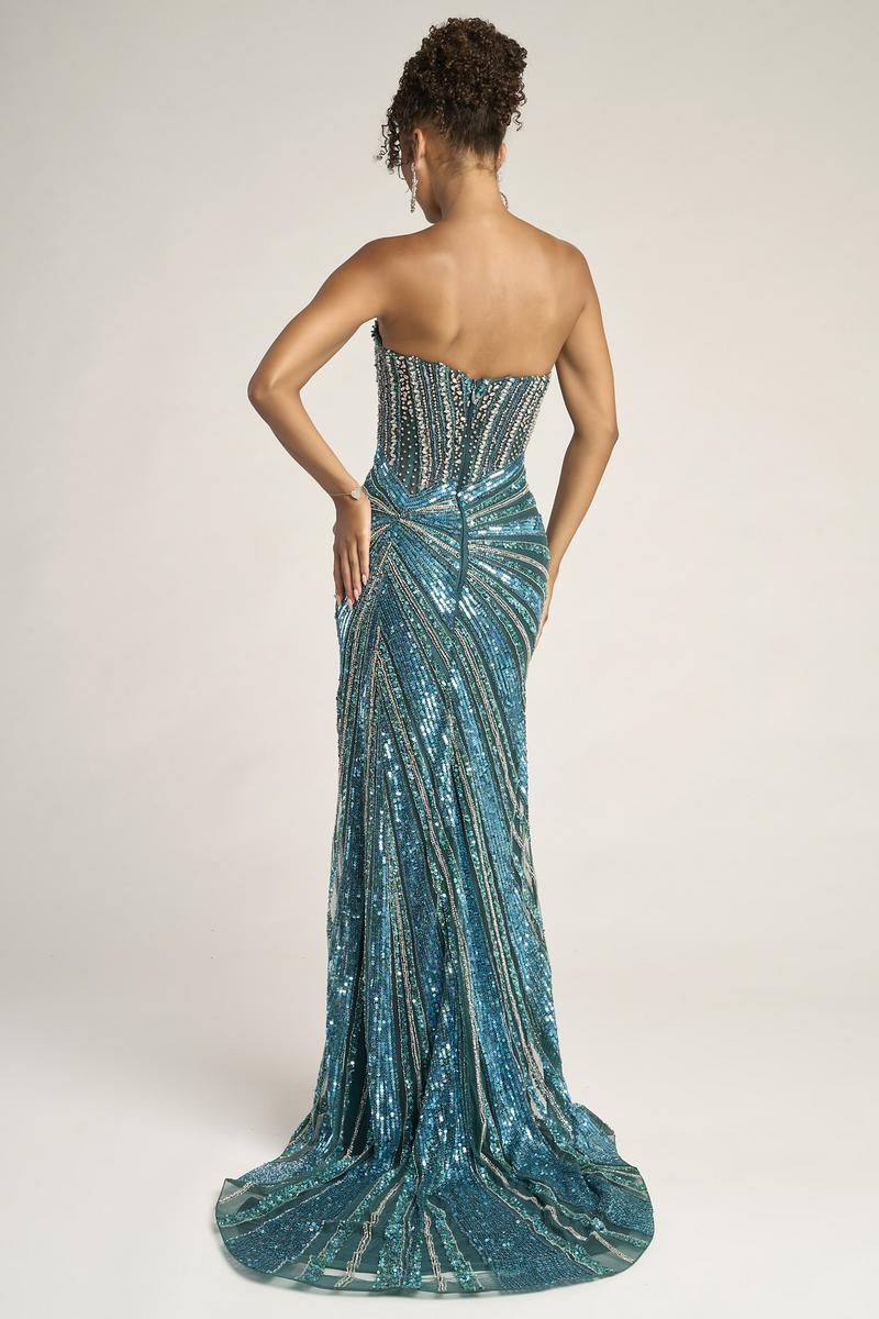 Portia and Scarlett Strapless Cat Eye Prom Dress PS26431C