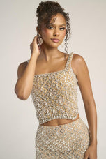 Portia and Scarlett Strapless Beaded Prom Dress PS26433C