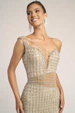 Portia and Scarlett Illusion Side Prom Dress PS26434C