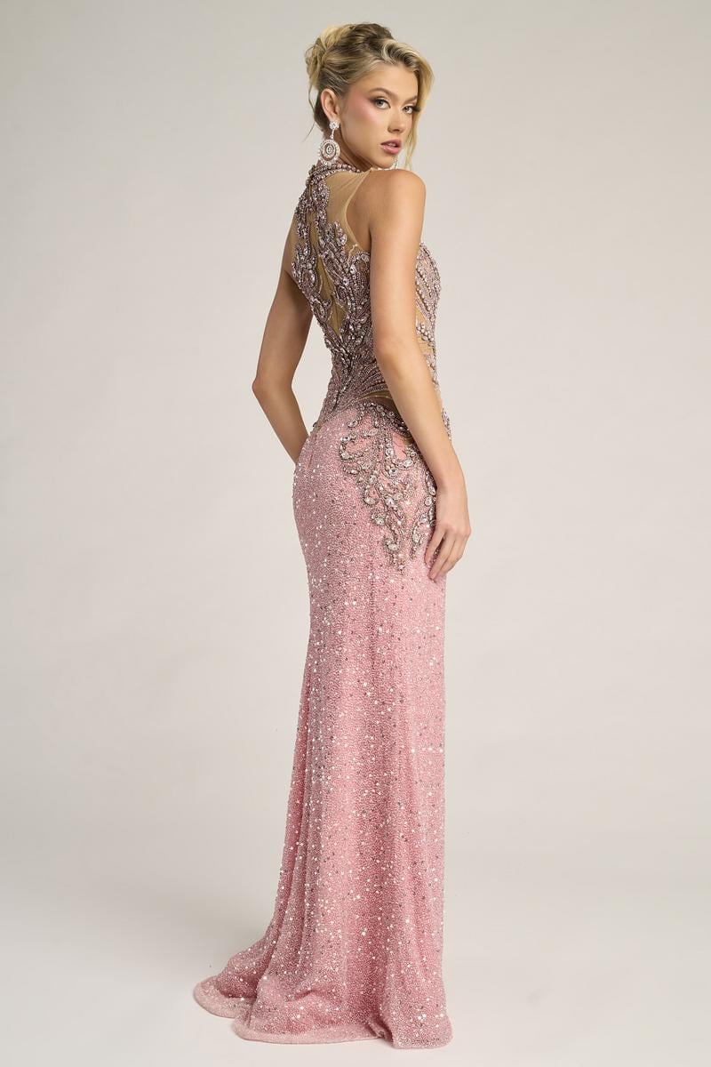 Portia and Scarlett Beaded Halter Prom Dress PS26436C
