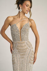 Portia and Scarlett One Shoulder Beaded Prom Dress PS26440C