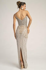 Portia and Scarlett One Shoulder Beaded Prom Dress PS26440C