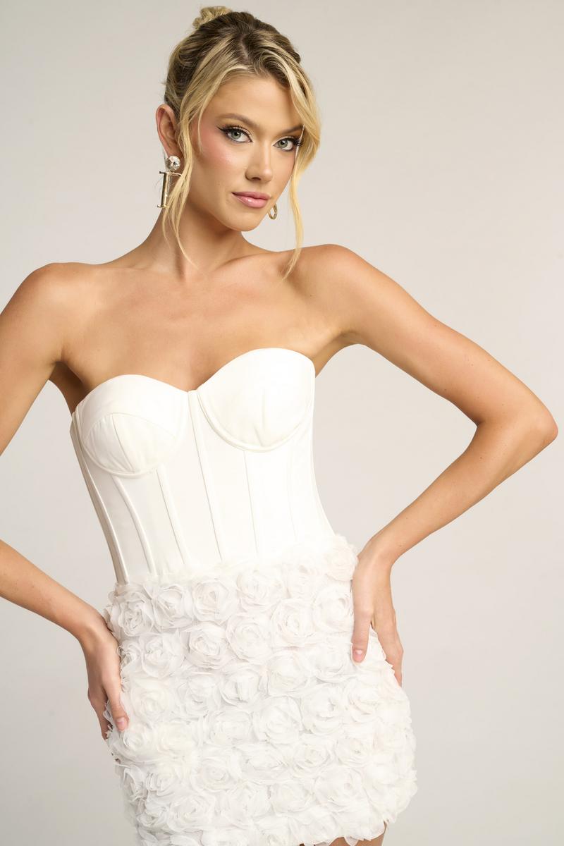 Portia & Scarlett Cocktail Rosette Skirt Dress PS26500