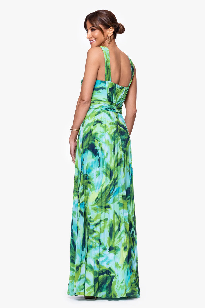 Xscape Evenings Casey Floral Chiffon Halter Neck Dress 6913X Xscape Evenings Casey Floral Chiffon Halter Neck Dress 6913X