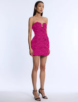 BCBG Strapless 3D Floral Mini Dress 79114195