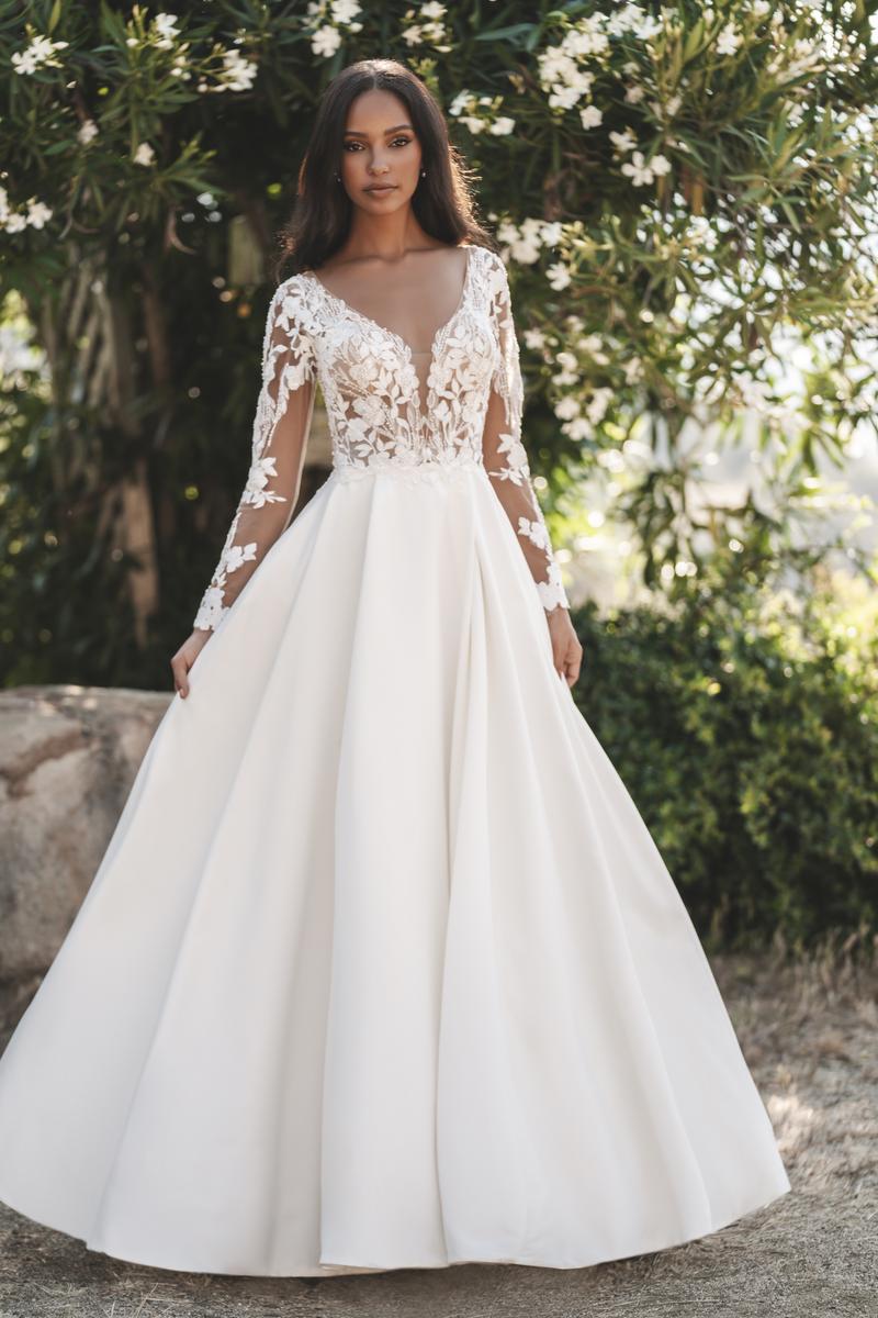 9705 Allure Bridals Ruffled Ballgown Wedding Dress.