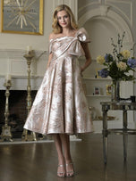 Rina di Montella One Shoulder Oversize Bow Midi Dress RD207
