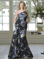 Rina di Montella One Shoulder Jacquard Organza Dress RD3233