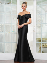 Rina di Montella 3D Floral Off Shoulder Evening Dress RD3254