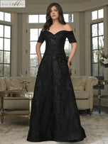 Rina di Montella A-Line Jacquard Evening Dress RD3359