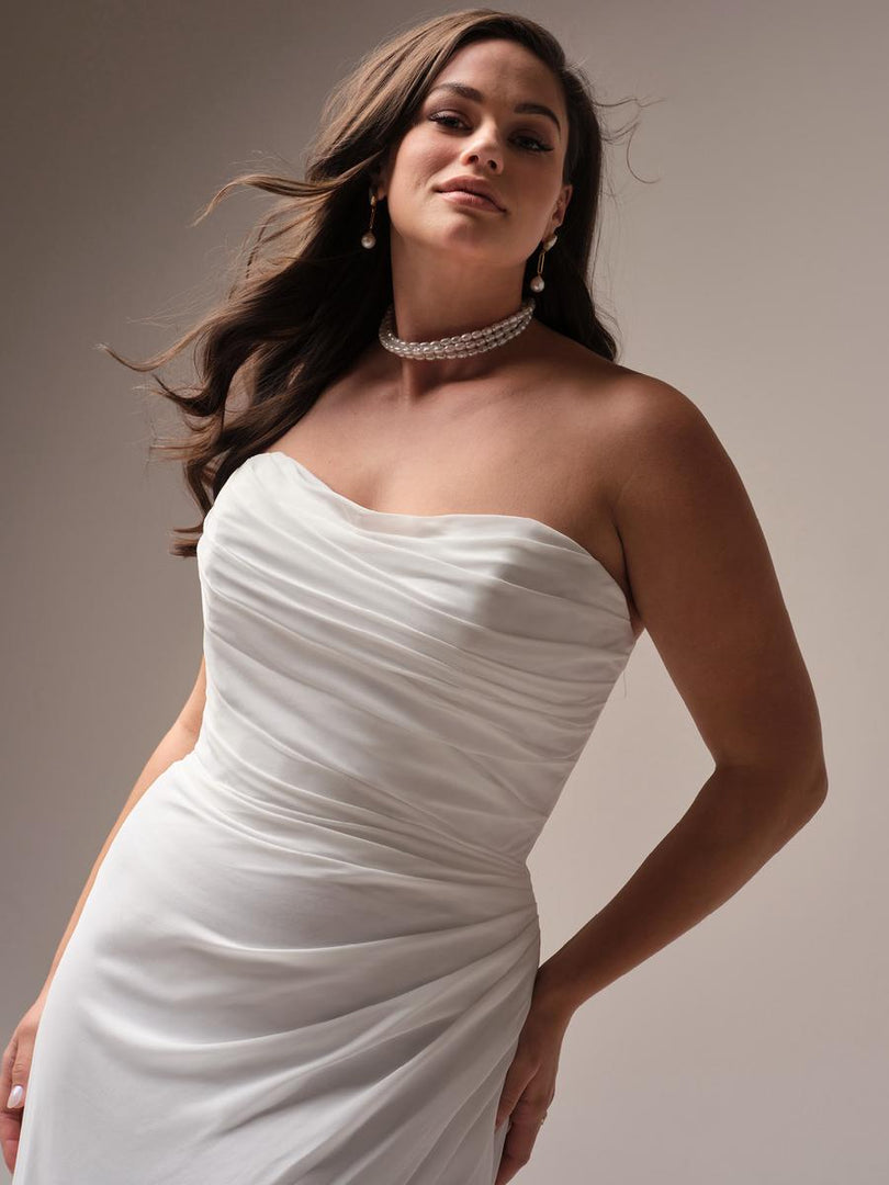 Rebecca Ingram "Francesca" Chiffon Strapless Bridal Gown Rebecca Ingram "Francesca" Chiffon Strapless Bridal Gown