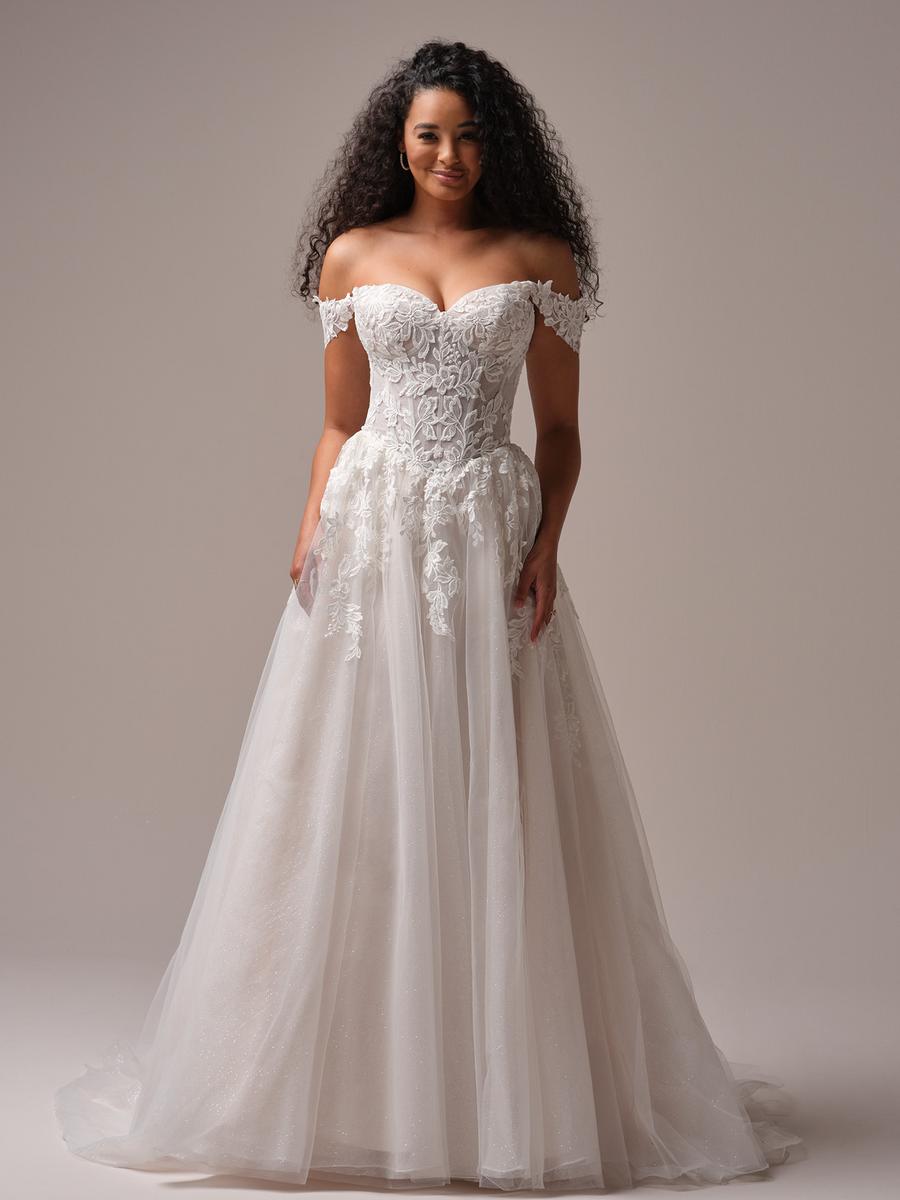 navy blue dress for baby girl Satin Beaded Bodice Full A-Line Wedding Dress main image 0