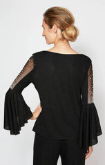 Alex Evening Bateau Neckline Evening Top 8327523