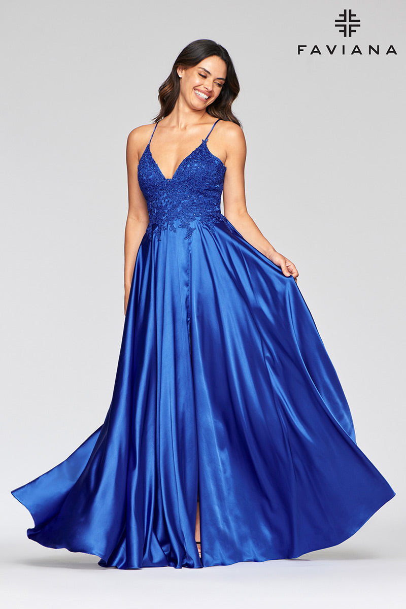 a line dress satin Cinderella Divine BD104W OFF White / XL Black timeless and chic A-Line Beaded Sweetheart Royal Blue