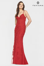 Faviana Glamour Long Lace Prom Dress S10508