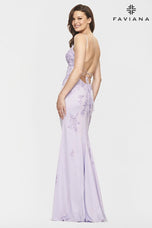 Faviana Long Lace Prom Dress S10633
