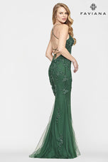 Faviana Lace-up Back Fitted Prom Dress S10634