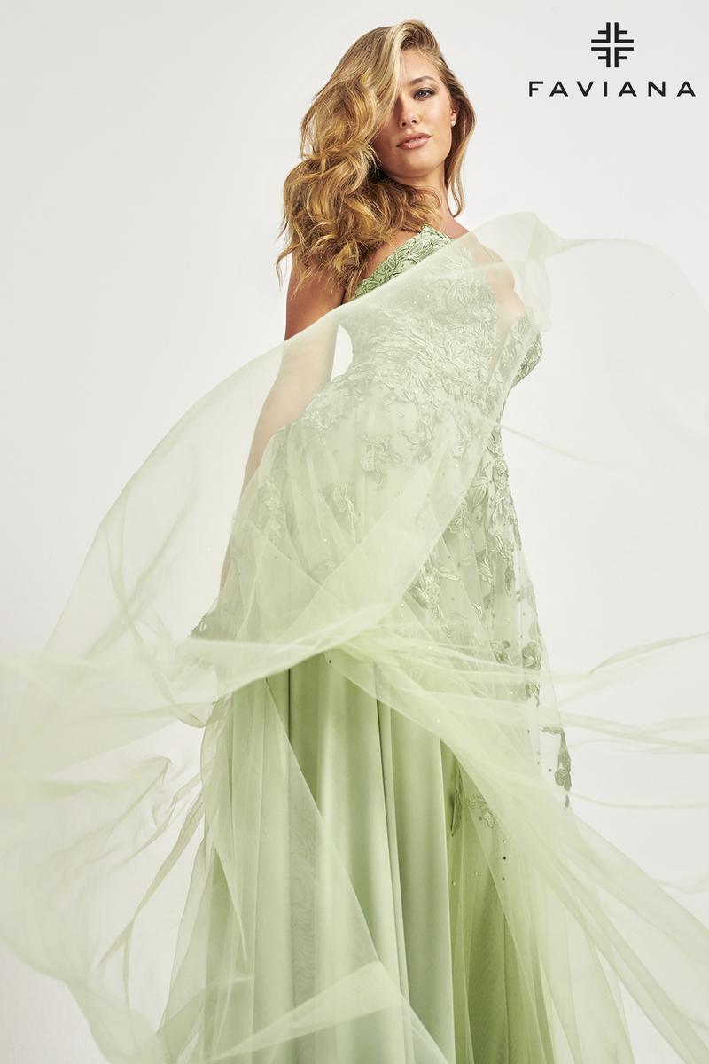 Faviana Glamour Lace A-line Prom Dress S10640