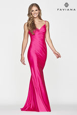 Faviana Tight V-Neck Prom Dress S10644